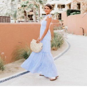 CAITLIN COVINGTON X PINK LILY | Blue Maxi Dress